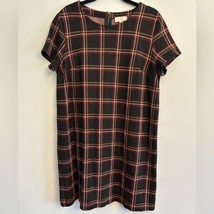 LOFT Plaid Dress - size L petite